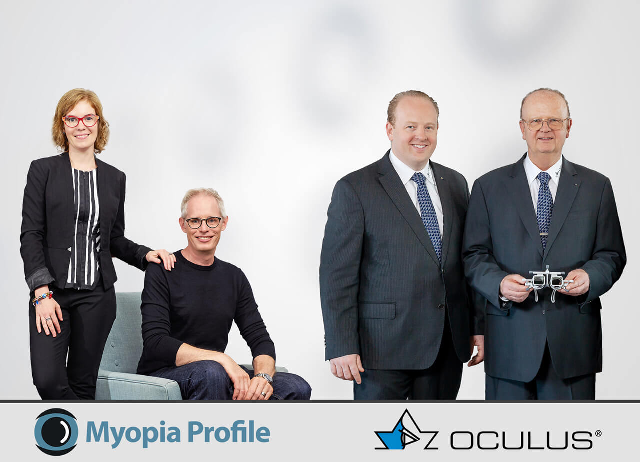 CEOs Kate and Paul Gifford of Myopia Profile and CEOs Christian and Rainer Kirchhübel of OCULUS